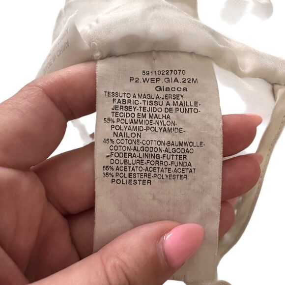 WEEKEND MAX MARA Textured One Button Blazer White Medium - Picture 5 of 5